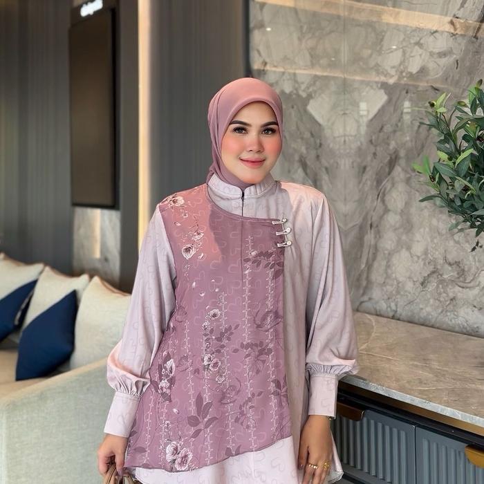 Tunik kayyani. Baju motif. Tunik motif. Tunik layer. Baju bangkok. Baju import