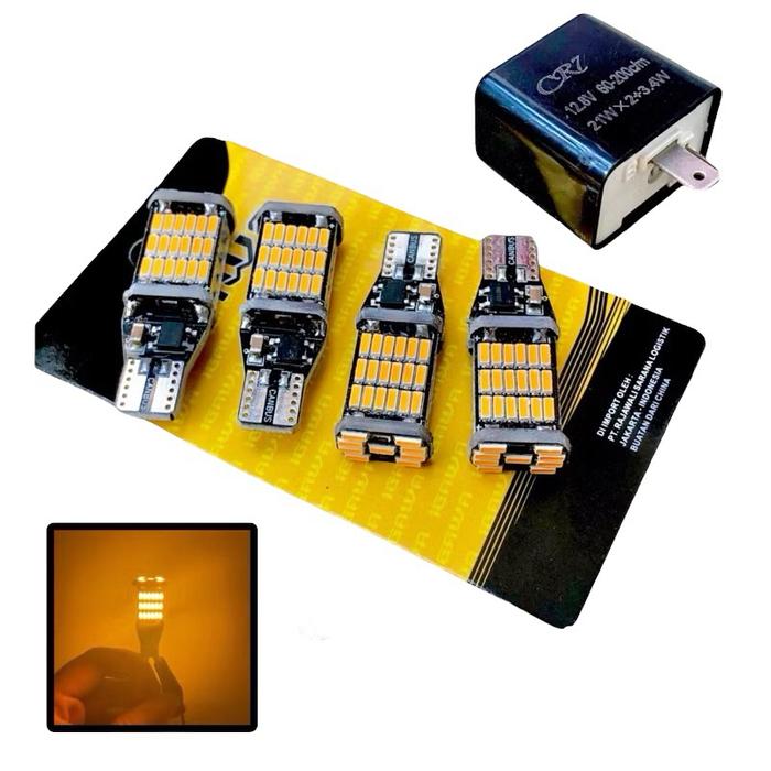 PAKET SEN SEIN DAJJAL + FLASHER CR7 RELAY SEIN 45 LED SUPER TERANG UNIVERSAL ALL MOTOR
