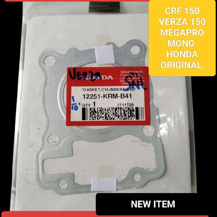 PAKING GASKET CYLINDER HEAD DEKSEL ASSY HONDA CRF 150 VERZA 150 MEGAPRO MONO ORIGINAL Motorcycle