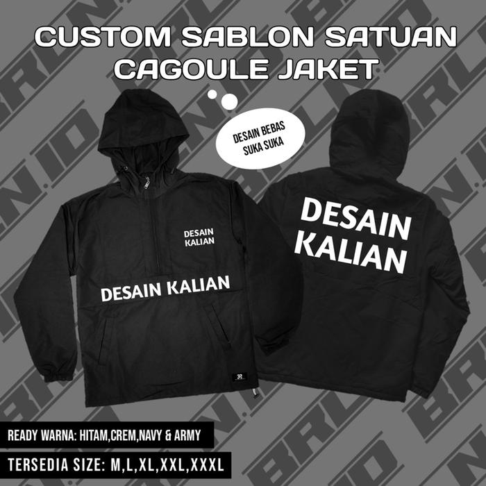Custom Sablon CAGOULE Jaket Doraemon Satuan design suka" Musim dingin Doraemon Sablon Keren