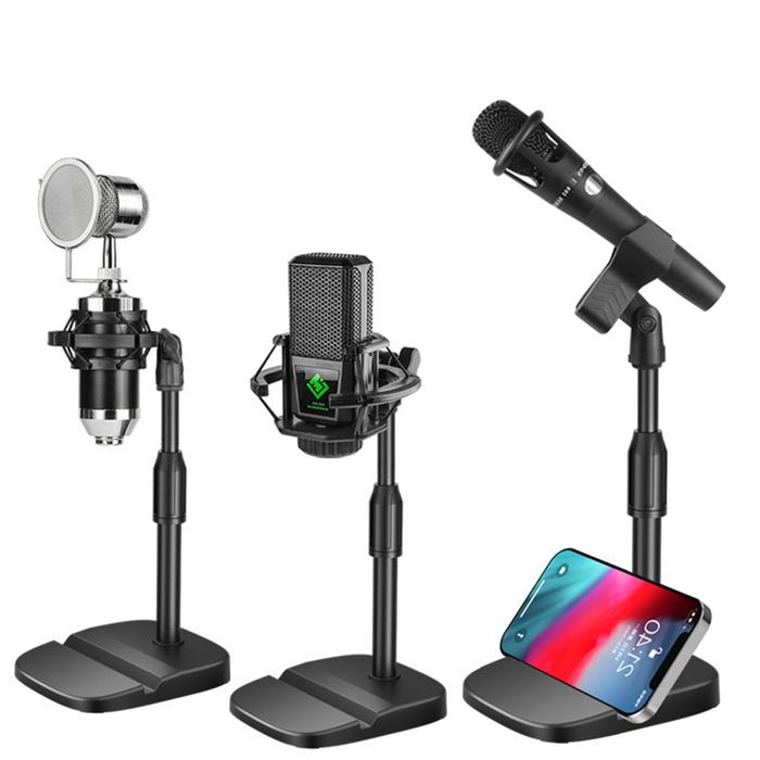 Microphone Stand Desktop Tripod Portable Table Stand Adjustable Mic