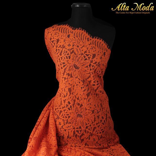 Brokat Perancis Orange (Alta Moda)