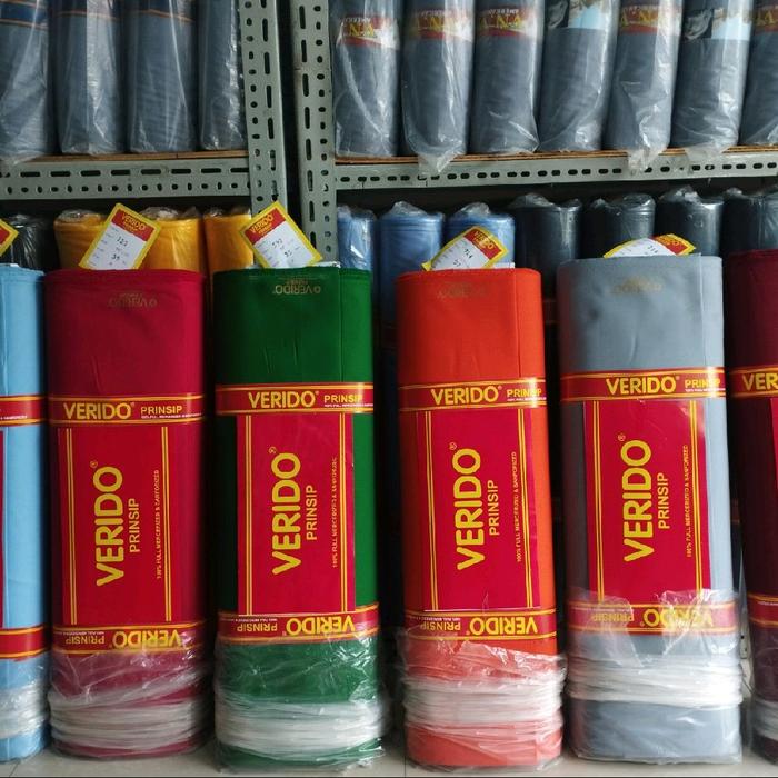 Kain baju / seragam AMERICAN DRILL #VERIDO PRINSIP - MERAH CABE - BIRU - BIRU MUDA - CREAM - KUNIN K