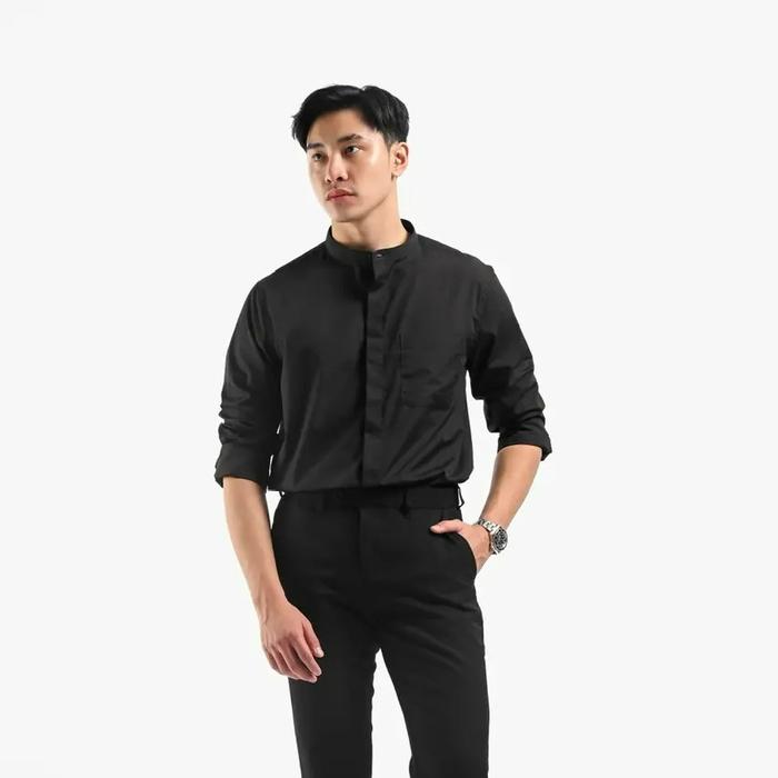 TWP Argo Concealed Placket Long Sleeve Kemeaj Pria Lengan Panjang