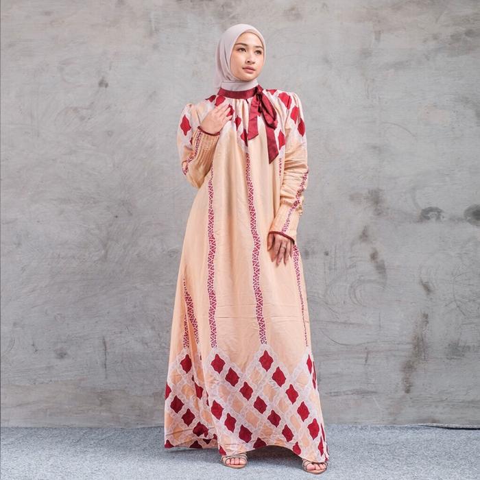 QONITA BATIK | GAUN THIANA | DRESS WANITA ATASAN WANITA | Model Terbaru Desain Elegan Gamis