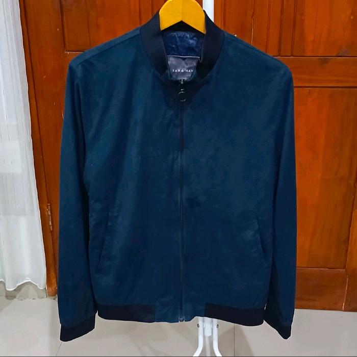 jaket bomber suede zara man seperti baru size on tag M Pria