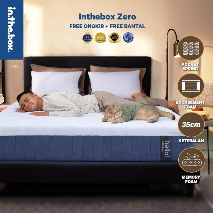 Kasur Spring Bed INTHEBOX Zero - GRATIS Bantal | Kasur Ukuran 90x200, 100x200, 120x200, 140x200, 160