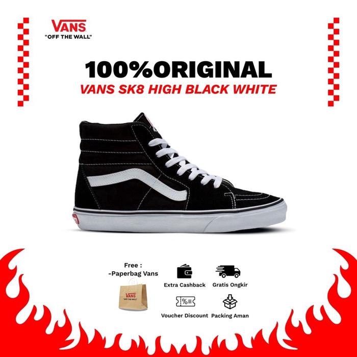 VANS SK8 HIGH BLACK WHITE | BNIB 100% ORIGINAL