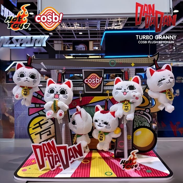In stock Hot Toys Original Dandadan High-Speed Granny Cosbi Series Lucky Cat Anime Figure Keychain S