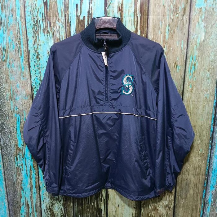 JAKET blouson half-zip Majestic Authentic MLB Seattle Mariners size XL