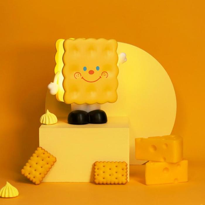 Portable Bedside Lamp Mini Usb Sleeping Lights Biscuit Shaped Usb