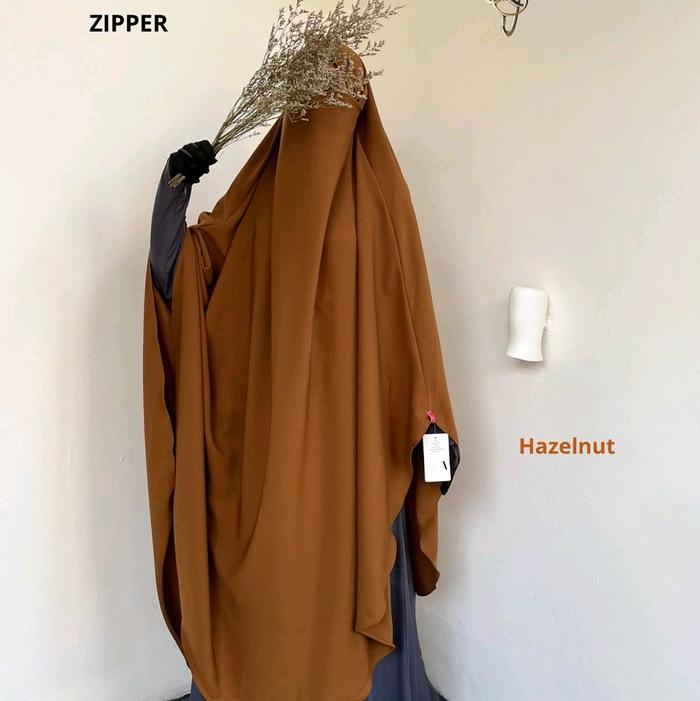 EL FRENCH KHIMAR ANTEM ZIPPER FRENCH KHIMAR SEMI INSTAN