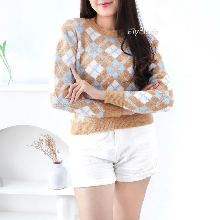 ELYCLOTH | STACY SWEATER | SWEATER RAJUT WANITA PREMIUM FURY KNIT