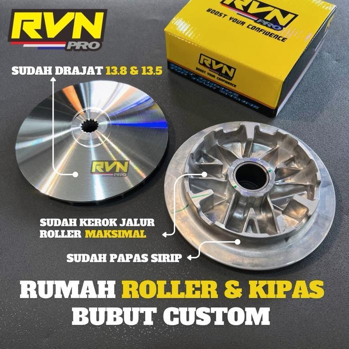 RUMAH ROLLER ROLER PULLEY KIPAS RACING BUBUT CUSTOM NMAX AEROX LEXY OLD NEW ORIGINAL BY RVN RACING