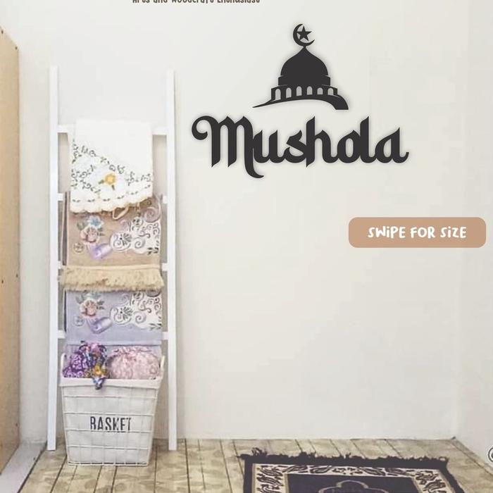 TERLARIS Hiasan Dinding Dekorasi Cutting "Mushola" Bahan triplek Laser Cutting READY