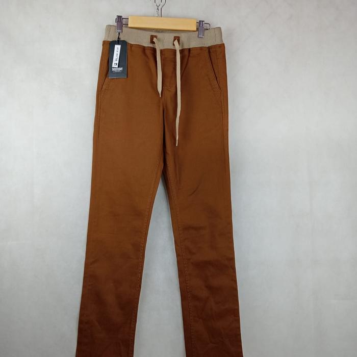 CELANA PANJANG PRIA CHINO PINGGANG KARET SCOTCH&CO / CELANA COWOK DEWASA