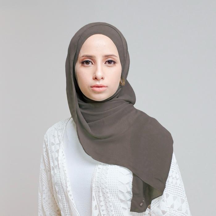 Ecl.Acarf - Warm Truffle Hijab Pashmina Truffle Korean Sifon Premium (IMPORT)