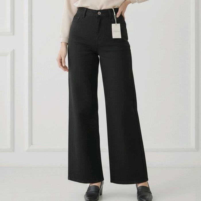 ELEGAN MUSLIMAH | Kalea Pants - Jeans Skena Wanita Martin Kulot Gaya Casual