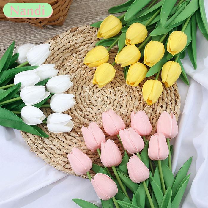 Tulip Flower Artificial Tulip Bouquet 5-10pcs PE Foam Fake Flower