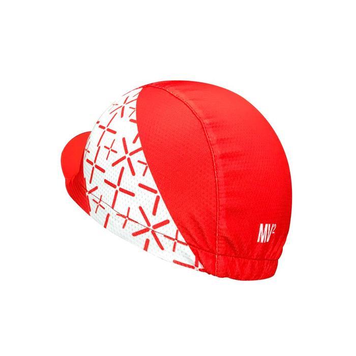 MV2 2021 CYCLING CAP - TOPI SEPEDA  BATIK SHAWL WHITE ON RED