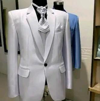 Jas Pengantin Pria Bahan Premium Putih/Jas Wedding/Jas Putih