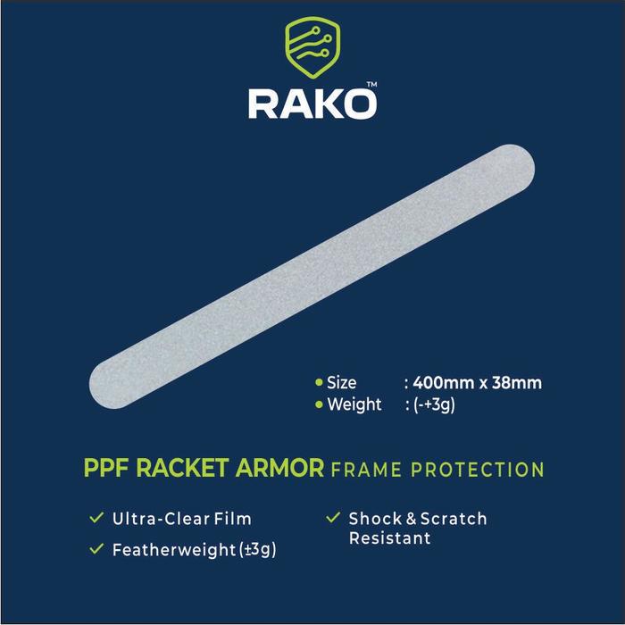 RAKO PPF Racket Armor – Pelindung Raket Transparan Ultra Clear (Glossy / Matte)
