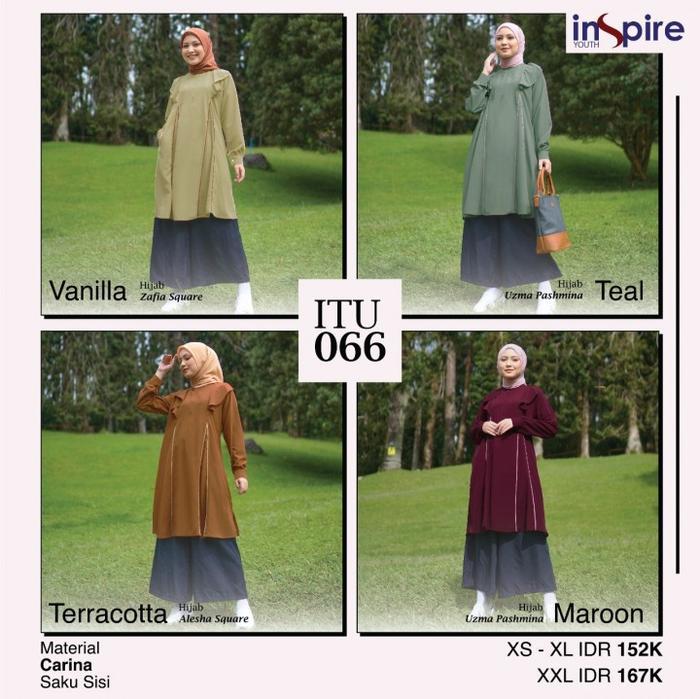 TUNIK INSPIRE YOUTH ITU 066 / ATASAN 2023 / BAHAN CARINA LEMBUT, JATUH DAN NYAMAN DI GUNAKAN / PARTN