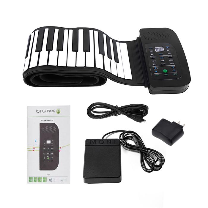 Portable 88 Keys Silicone Flexible Roll Up Piano Foldable Keyboard