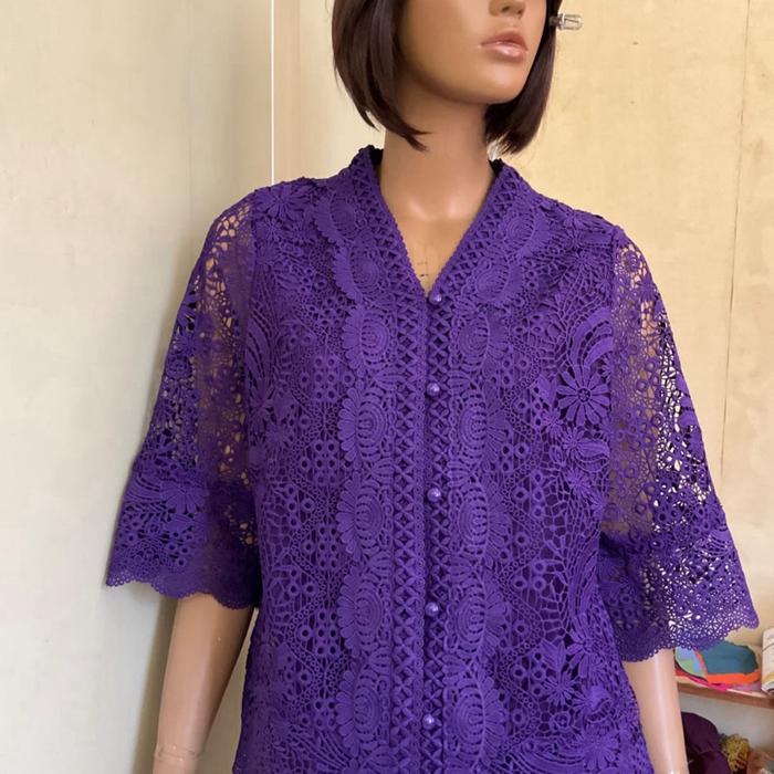 ATASAN BROKAT PREMIUM BAJU PESTA TERBARU BLUS CZ IMPORT