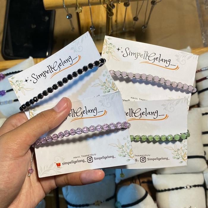Gelang Kristal Kaca Premium 1pcs