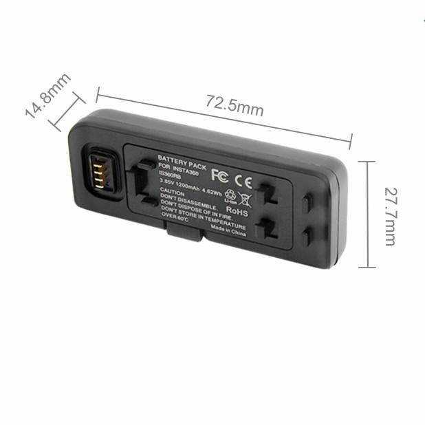 Baterai Kamera Insta360 One R/RS Replacement Battery 1200mAh - IS360RB