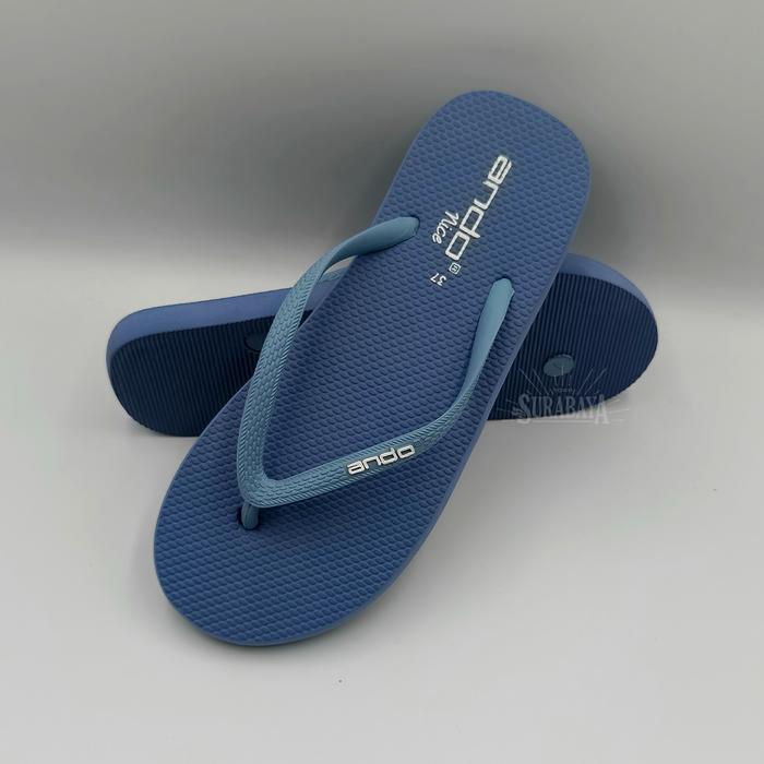 Ando Nice Ladies - Sandal Jepit Wanita Simpel & Elegan fleksibel hitam