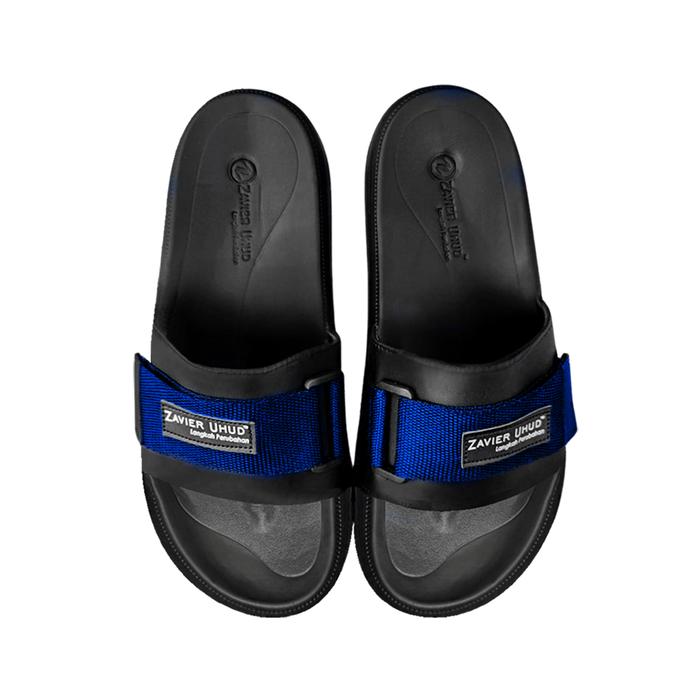 Zavier Uhud - Sentani Blue Strip | Sandal Pria Wanita Sendal Selop Anti Licin Anti Slip Unisex