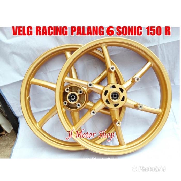 VELG RACING MODEL RCB SONIC 150 R SONIC150 PALANG 6 VROSSI MODEL SP522 GOLD DAN PUTIH