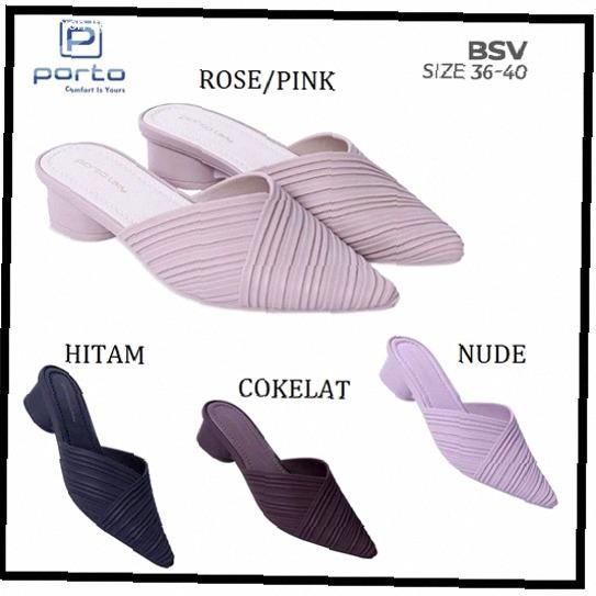Sandal Selop Wanita Porto Lady BSV Sandal Selop Wedges Trendy | Kekinian