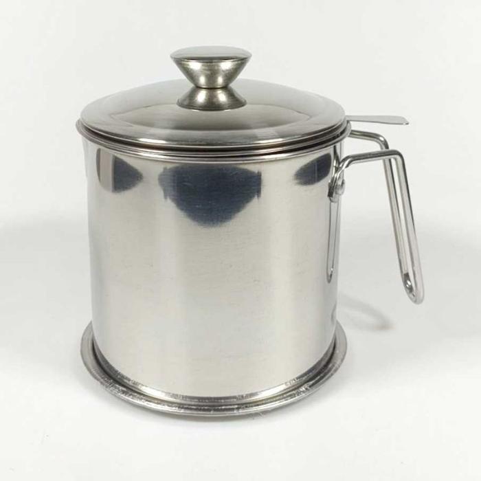 Tempat Saringan Minyak Bekas Stainless Steel Oil Pot 1.3L - J9789