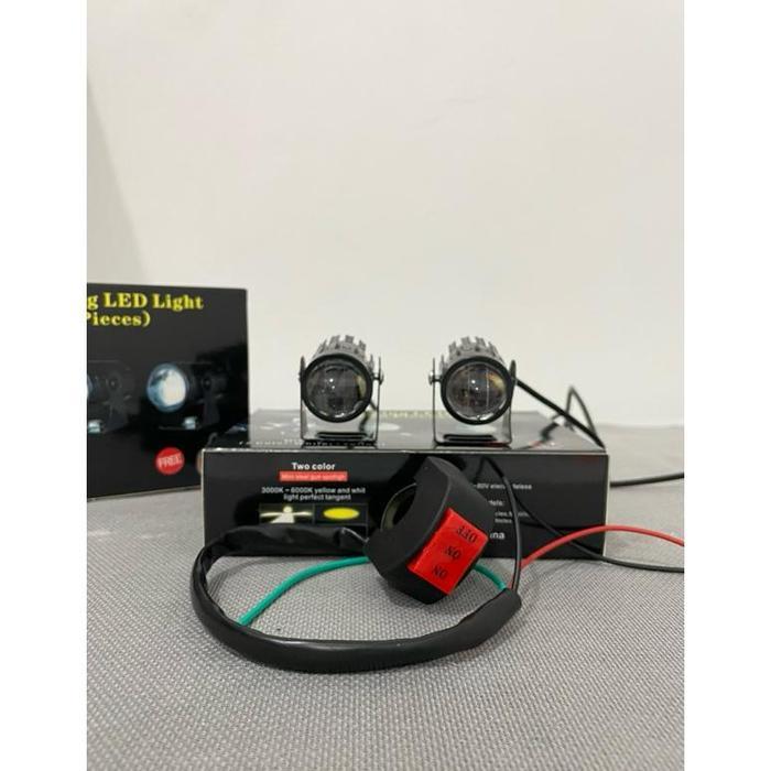 2PCS 12V-30V LASER FOGLAMP D2 SUPER TERANG HIGH LOW MINI DRIVING LAMPU TEMBAK LASER BONUS SAKLAR LAM