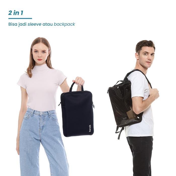Torch Sugama Tas Gendong Laptop Minimalis Wanita Pria 14 Inch Tas Punggung Anti Air