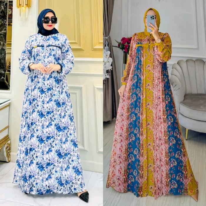 Elnara Set by Mahhida || Set Gamis Hijab Segiempat