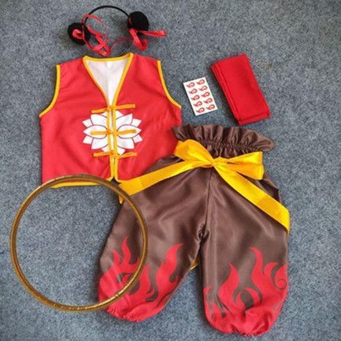 Termurah !! Kostum Nezha Gadis Nezha Demon Boy Performance Costume cos Halloween Little Nezha Suit C