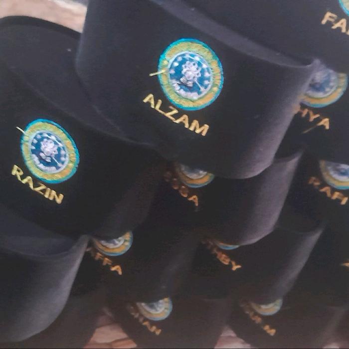 peci logo nama songkok logo nama Kopiah