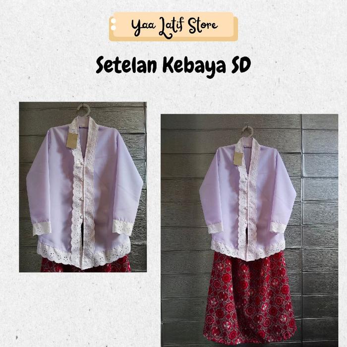 Kebaya SD Setelan Kebaya Anak SD Setelan Kebaya Anak Putih Merah Kebaya Encim SD Fashion Baju