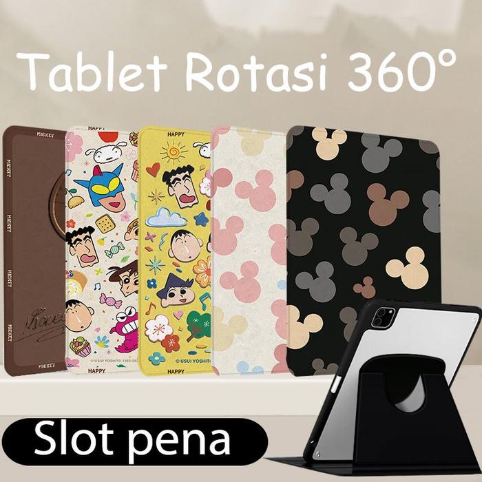 Case Desain Lipat 3 Putar 720°For Xiaomi 7 6th Redmi Pad SE 11 inch with Smart Auto Lock Sleep/Wake 