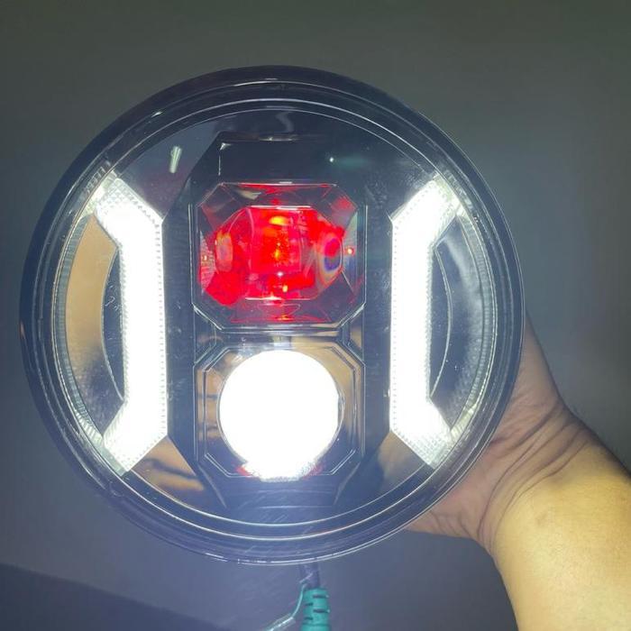 LAMPU UTAMA CR7 CAHAYA BILED FLAT TRANSFORMERS BULAT 7 INCH CR7 HIGH LOW RXKING JEEP RUBICON XSR NIN