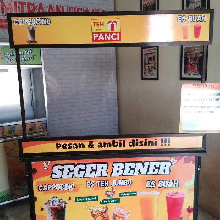 PREMIUM PRE ORDER Booth Portable Meja Lipat Gerobak Lipat Rombong ukuran 1,5 meter bahan aluminium h