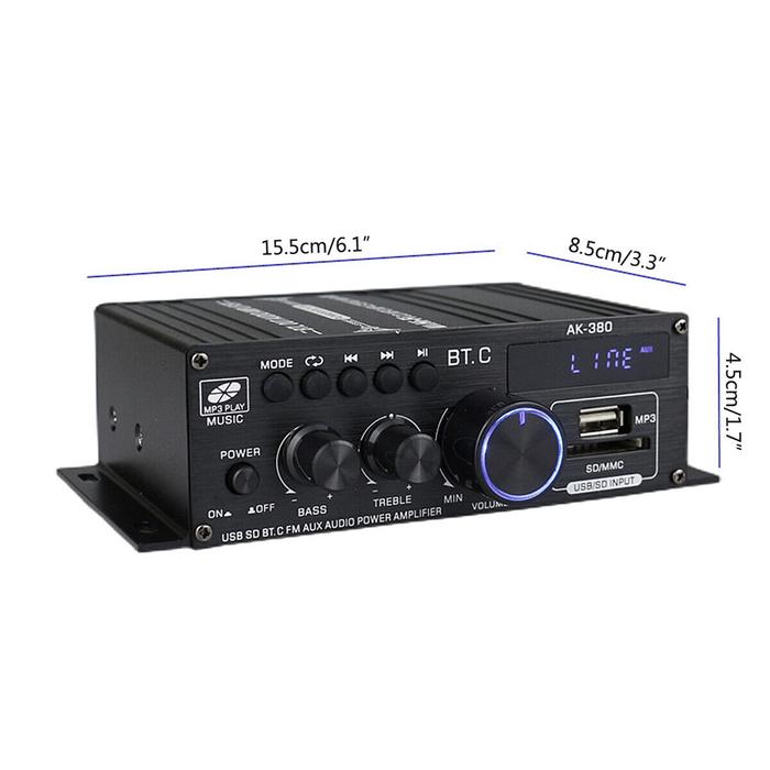 AK380/G8/AK370/AK270/AK170 800W 12V Home Car Hifi Power Amplifier