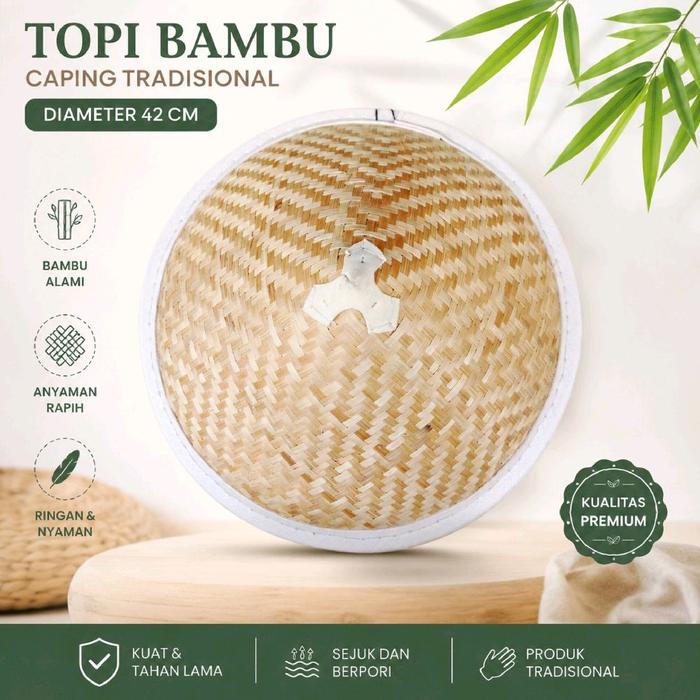 Caping bambu - caping bapak - topi bambu petani - Caping bambu - caping bapak - topi bambu petani