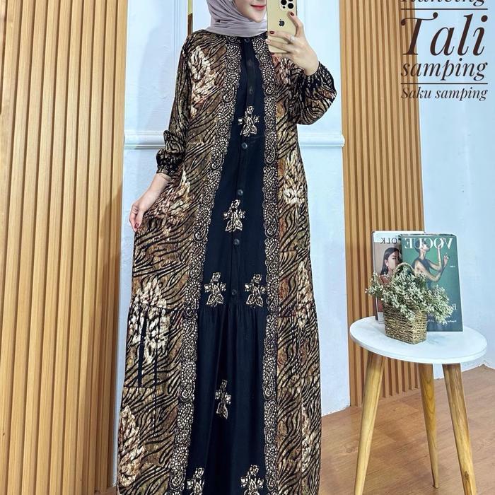 Gamis Twill Set Hijab.Gamis Twill Ori Set Hijsb Pekalongan