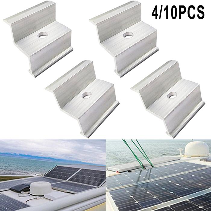 4/10pcs Solar Aluminum End Clamp For 35/40mm Solar Panel Module Solar