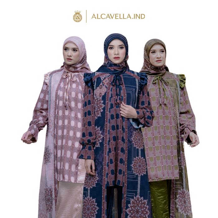Alcavella - Maisyara One Set Tanpa Hijab | Setelan Baju Wanita Muslim Outfit Elegan